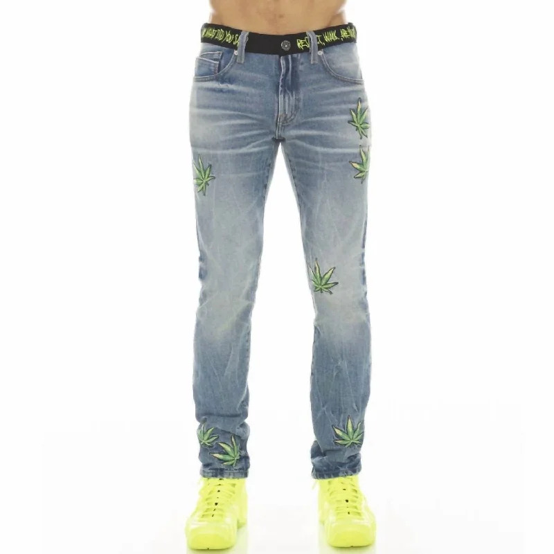 Men's Rocker Slim Ridged Denim In Pantera Street