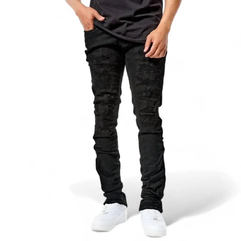 Men's Ross Pinnacle Denim Jean In Jet Black Tough Men's Military