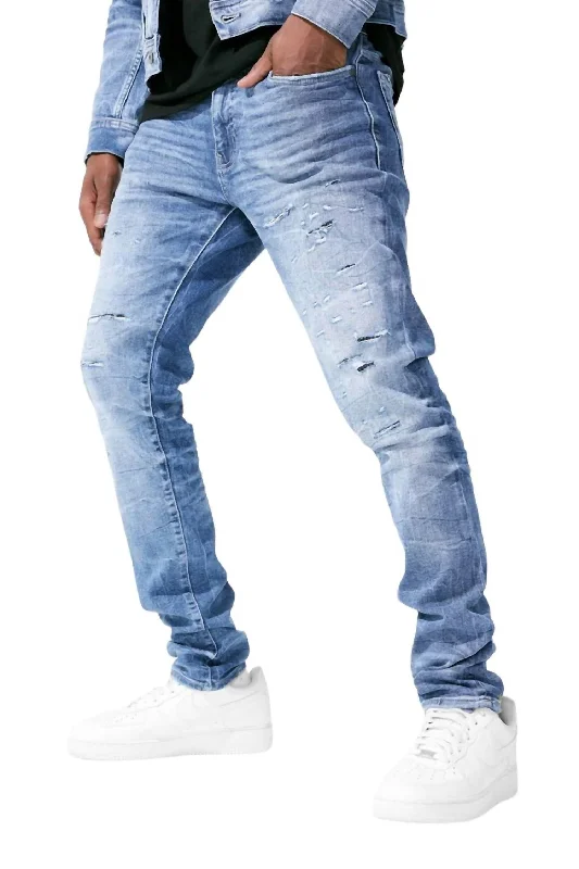 Men's Sean Desperado Denim Jean In True Blue Trendy Men's Oversized