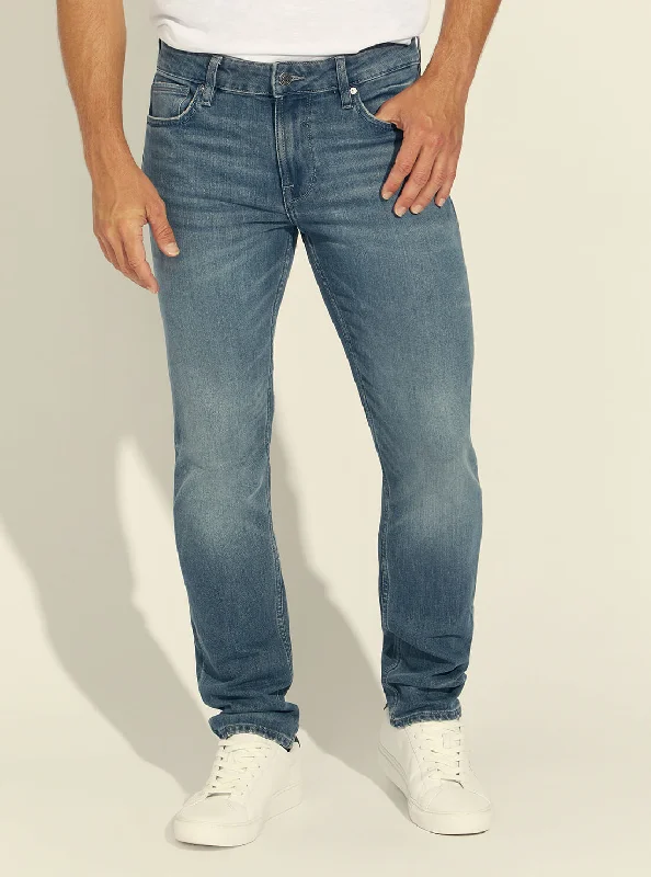 Mid-Rise Slim Tapered Denim Jeans In Silverstar Wash Traditional Men's Wool