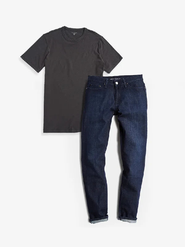 Set 07: 1 pair of Jeans + 1 Driggs Tee Elegant Men's Formal 