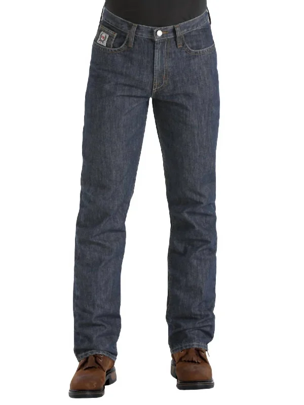 White Label Fire Resistant Straight Leg Jeans - Length 36" In Indigo Street